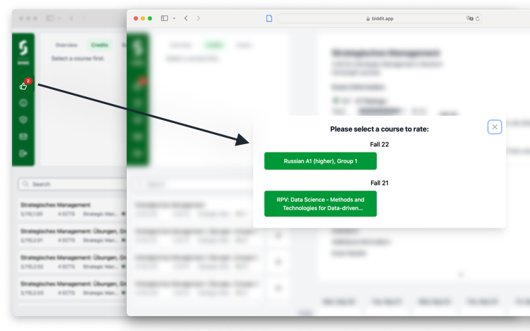 Biddit Course Ratings Notification Biddit Course Ratings Notification